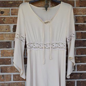 Cream Peasant Dress Sz S